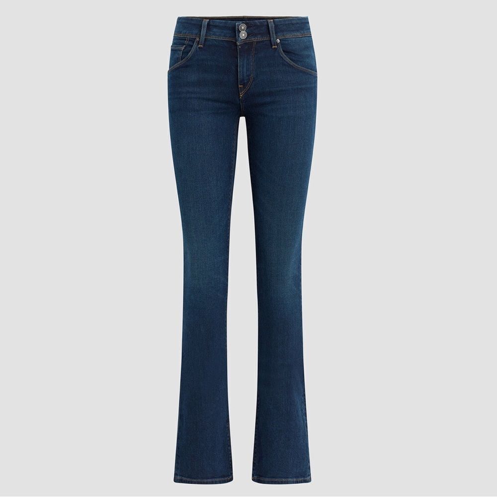 Hudson Jeans Mid-rise Flare Bootcut in Dark Blue Indigo Denim SZ 25 NEW - Picture 2 of 13